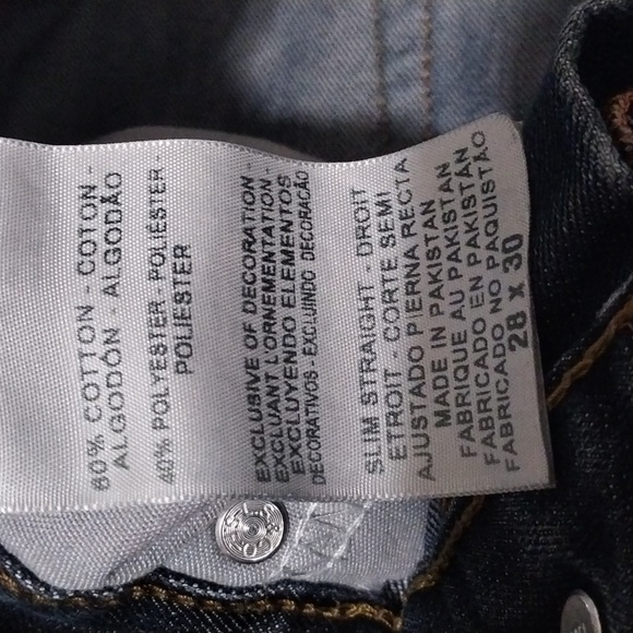 EUC Levi's Signature Slim Straight Leg Jeans Men's 28 x 30 - Picture 3 of 8